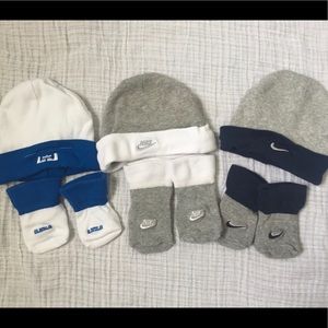 3 sets of Nike and Lebron Matching Beanie & Socks